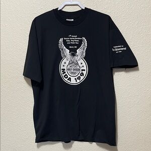 Harley-Davidson Men's Black Ride- Hog Roast And Poker Run 1990 Tee. Size XXL.